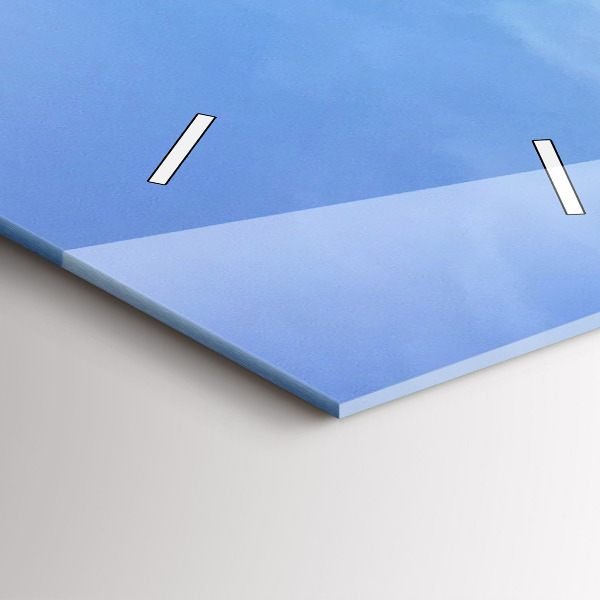 Ceas vertical de perete din sticlă Vedere la mare