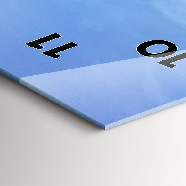 Ceas vertical de perete din sticlă Vedere la mare