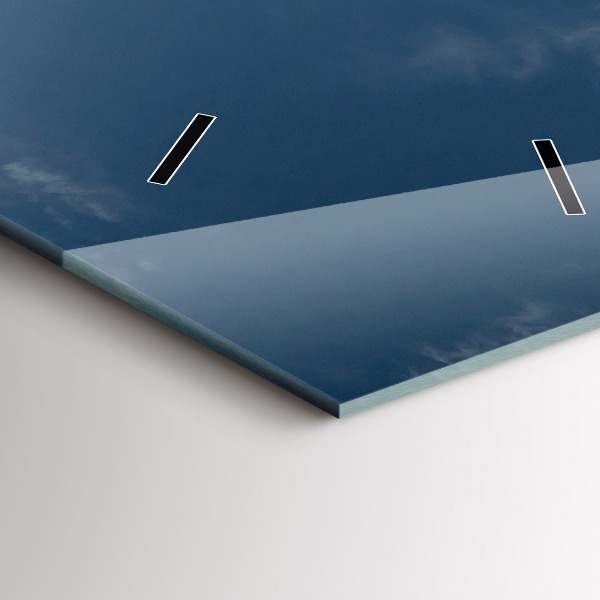 Ceas vertical de perete din sticlă Persoană schi nautic