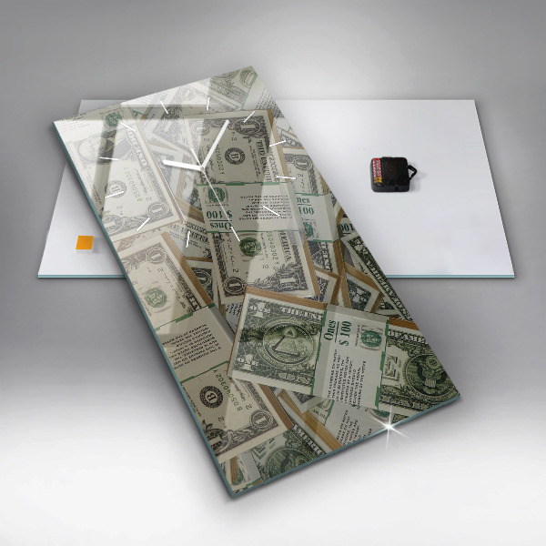 Ceas vertical de perete din sticlă 1 dolar american