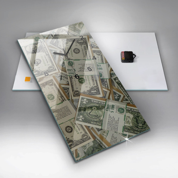 Ceas vertical de perete din sticlă 1 dolar american