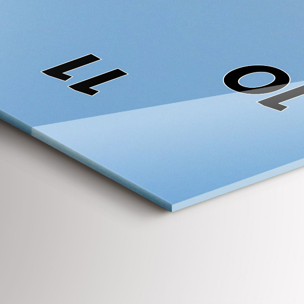 Ceas vertical de perete din sticlă O barcă cu vele pe ocean