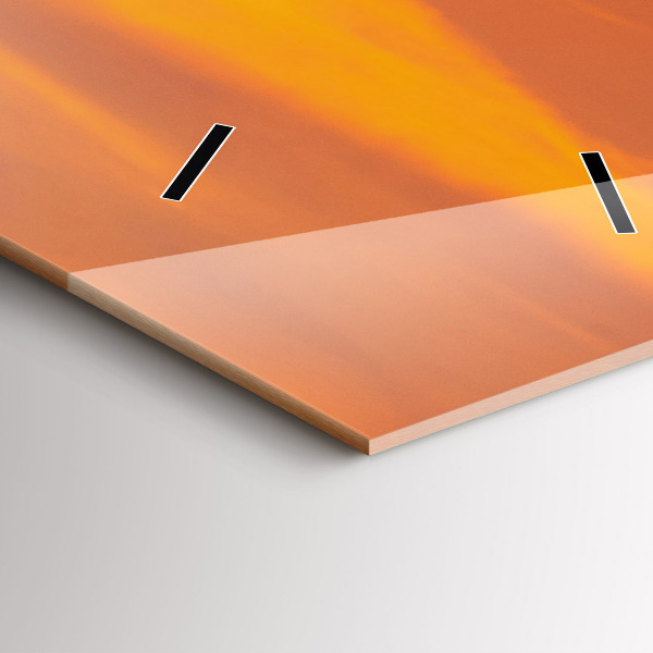 Ceas vertical de perete din sticlă Lacul Balaton seara