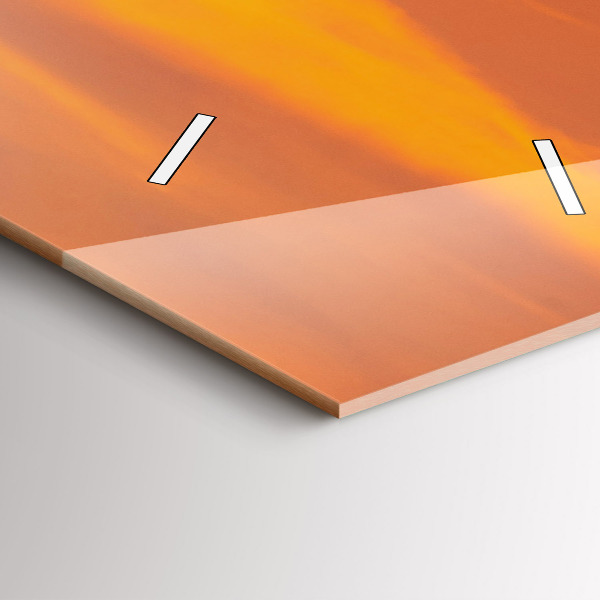 Ceas vertical de perete din sticlă Lacul Balaton seara