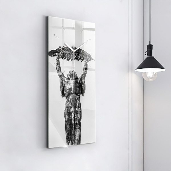 Ceas vertical de perete din sticlă Statuia Libertății din Budapesta