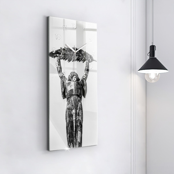 Ceas vertical de perete din sticlă Statuia Libertății din Budapesta