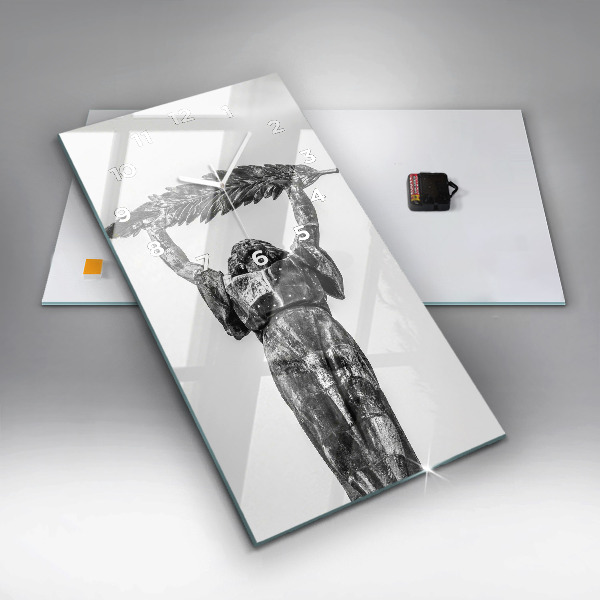Ceas vertical de perete din sticlă Statuia Libertății din Budapesta