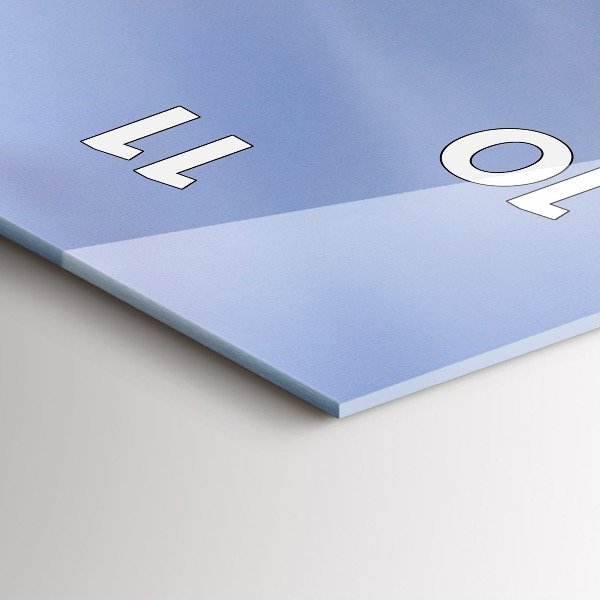 Ceas vertical de perete din sticlă Orașul apus de soare