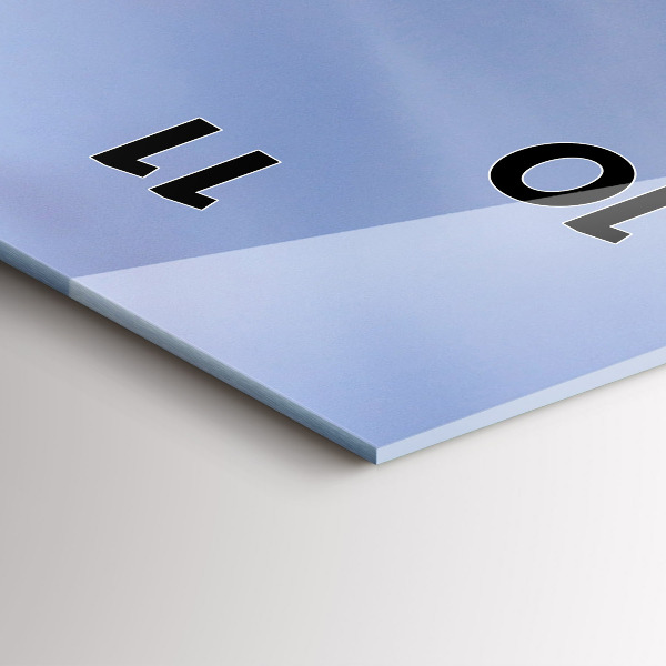 Ceas vertical de perete din sticlă Orașul apus de soare