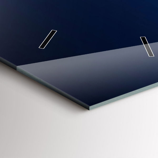 Ceas vertical de perete din sticlă Peisaj montan râu