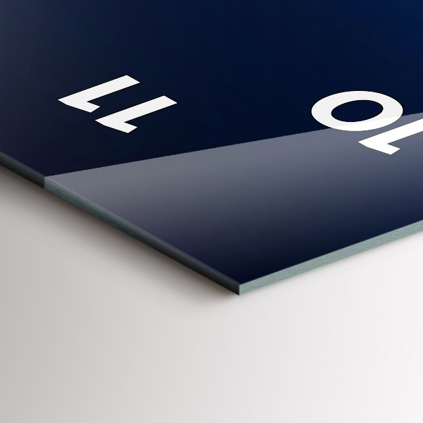 Ceas vertical de perete din sticlă Peisaj montan râu