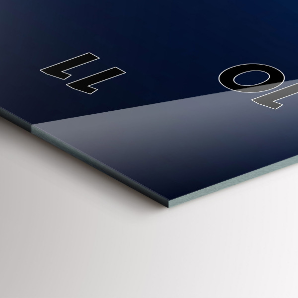 Ceas vertical de perete din sticlă Peisaj montan râu