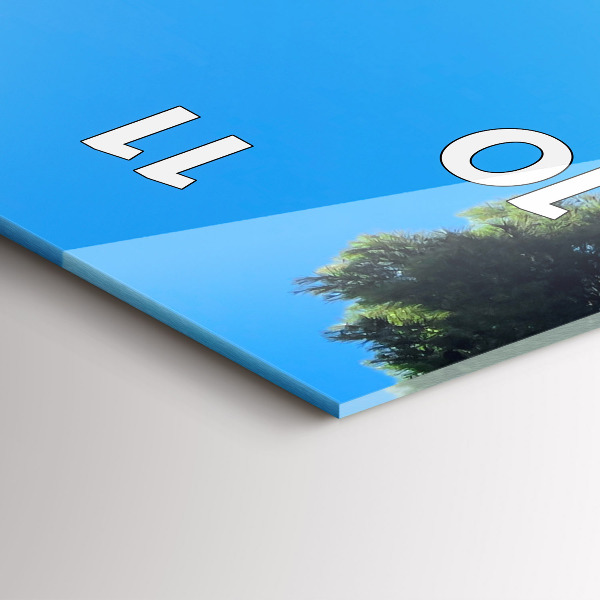 Ceas vertical de perete din sticlă Coasta Costa Brava