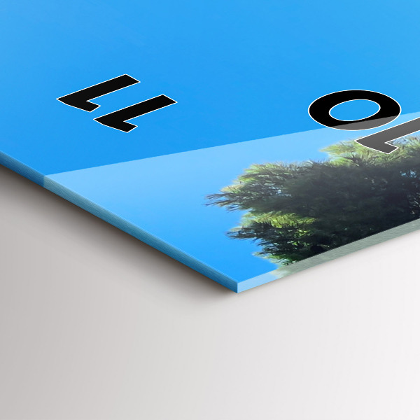 Ceas vertical de perete din sticlă Coasta Costa Brava