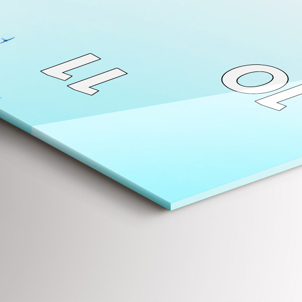 Ceas vertical de perete din sticlă Plaza de España din Sevilla