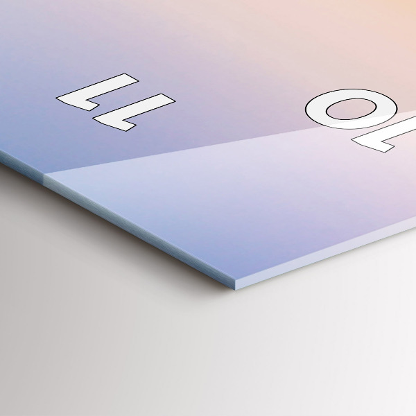 Ceas vertical de perete din sticlă Peisaj maritim