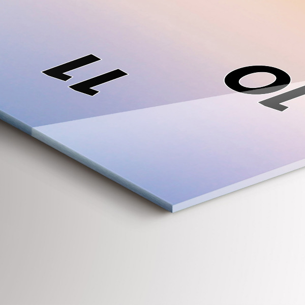 Ceas vertical de perete din sticlă Peisaj maritim