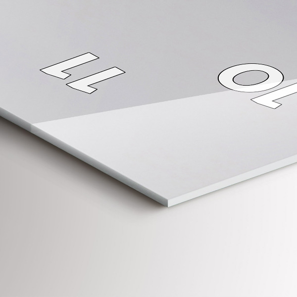 Ceas vertical de perete din sticlă Vedere la Marea Mediterană