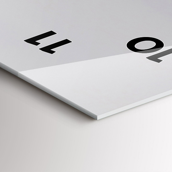 Ceas vertical de perete din sticlă Vedere la Marea Mediterană