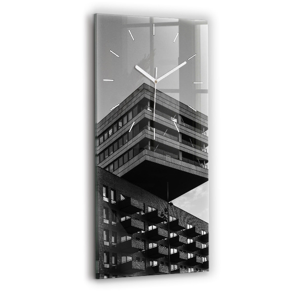 Ceas vertical de perete din sticlă Arhitectura la Amsterdam