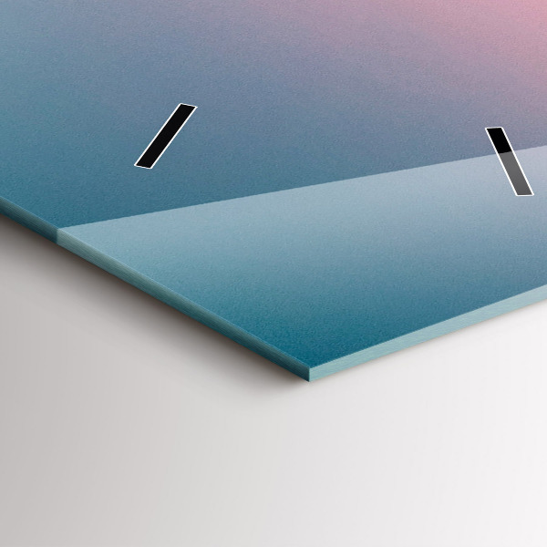 Ceas vertical de perete din sticlă Stânci la apus