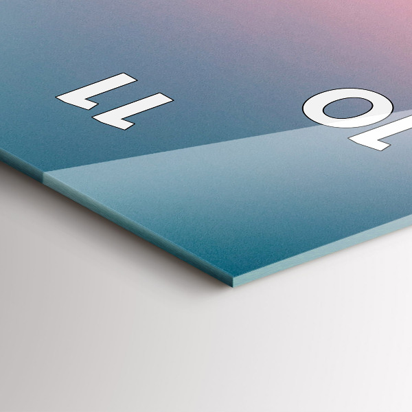 Ceas vertical de perete din sticlă Stânci la apus