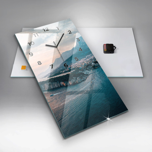 Ceas vertical de perete din sticlă Insulă din Croația