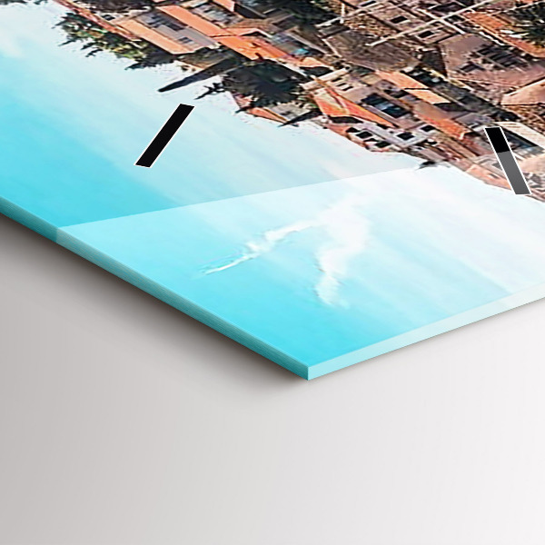 Ceas vertical de perete din sticlă Bărci în Croația