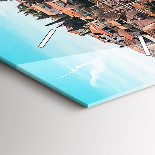 Ceas vertical de perete din sticlă Bărci în Croația