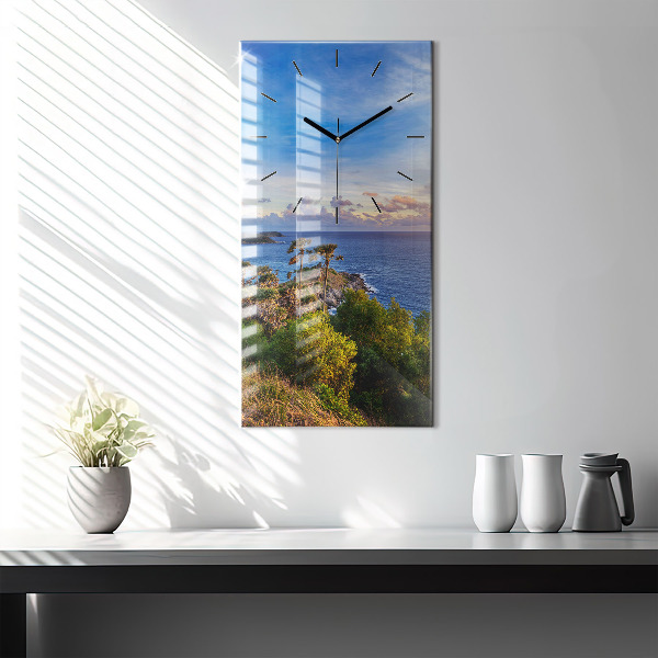 Ceas vertical de perete din sticlă Phuket în Thailanda