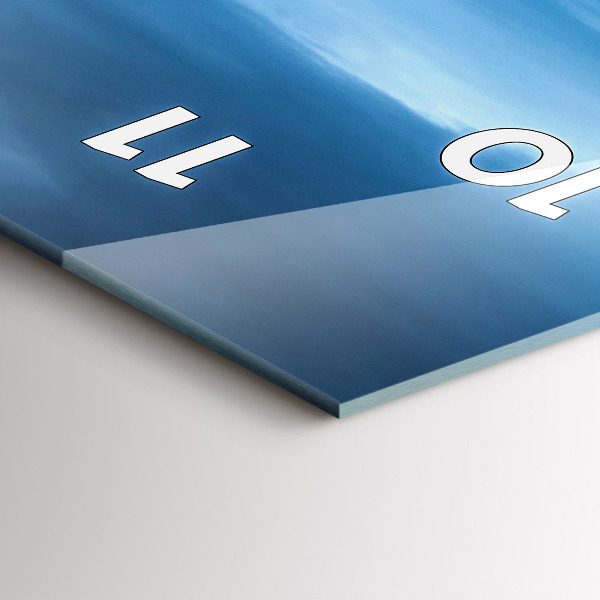 Ceas vertical de perete din sticlă Cascada Gullfoss din Islanda