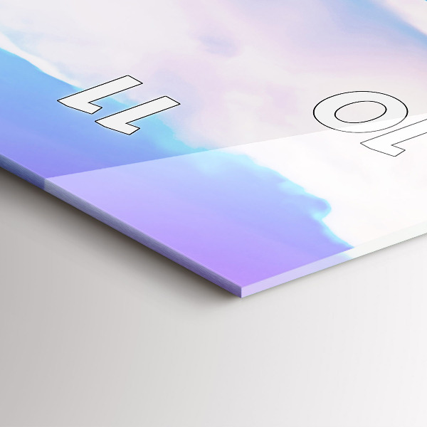 Ceas vertical de perete din sticlă Godafoss în Islanda