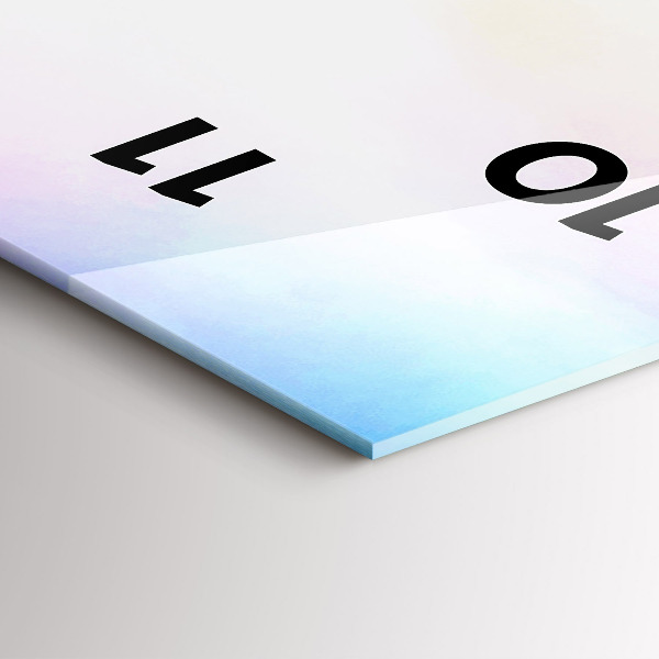 Ceas vertical de perete din sticlă Cascada în Islanda