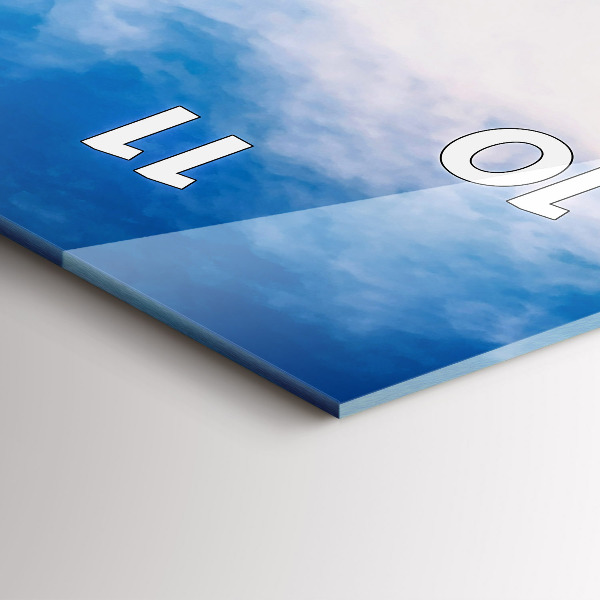 Ceas vertical de perete din sticlă Cascada în Islanda