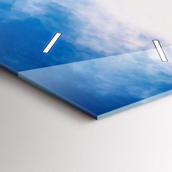 Ceas vertical de perete din sticlă Cascada în Islanda