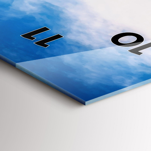 Ceas vertical de perete din sticlă Cascada în Islanda