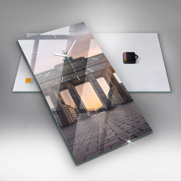 Ceas vertical de perete din sticlă Poarta Brandenburg