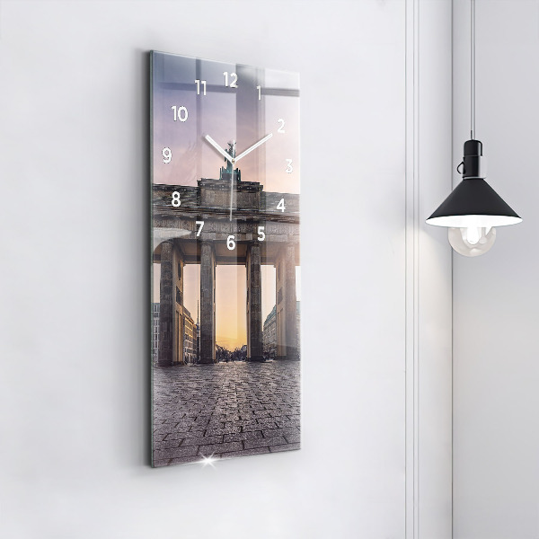 Ceas vertical de perete din sticlă Poarta Brandenburg