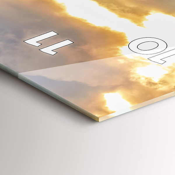 Ceas vertical de perete din sticlă Peisaj cu păduri