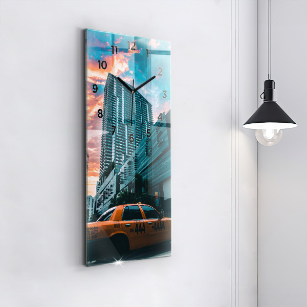 Ceas vertical de perete din sticlă Miami, Florida