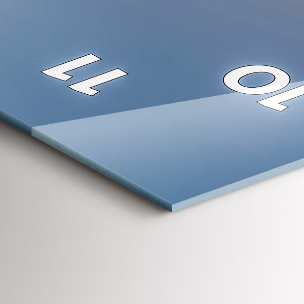 Ceas vertical de perete din sticlă Peisaj montan