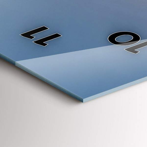 Ceas vertical de perete din sticlă Peisaj montan