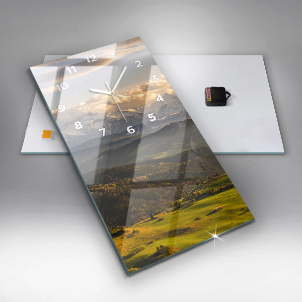 Ceas vertical de perete din sticlă Pieniny – Wysoki Wierch