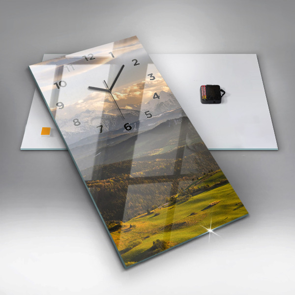 Ceas vertical de perete din sticlă Pieniny – Wysoki Wierch