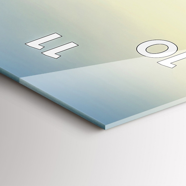 Ceas vertical de perete din sticlă Apus peste munți