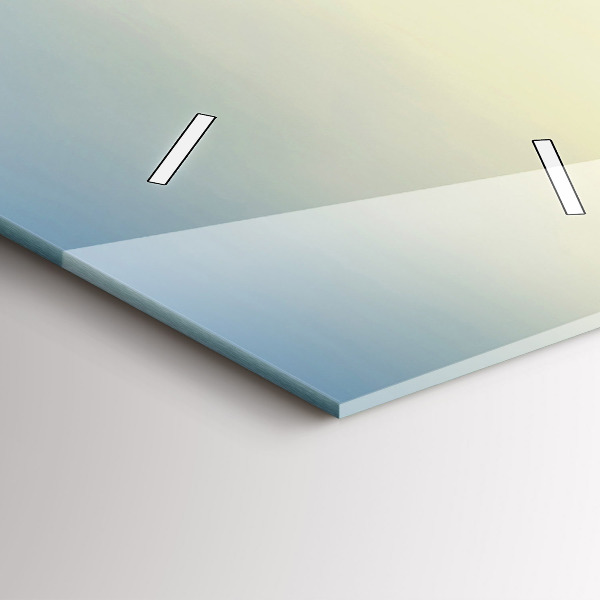 Ceas vertical de perete din sticlă Apus peste munți