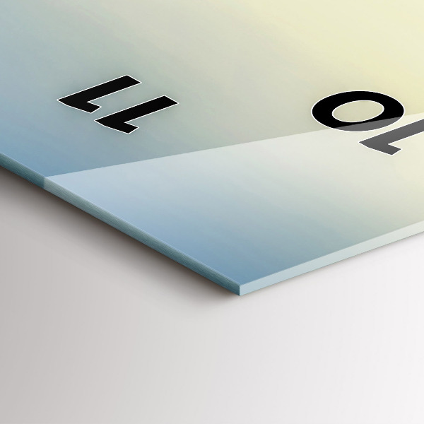 Ceas vertical de perete din sticlă Apus peste munți