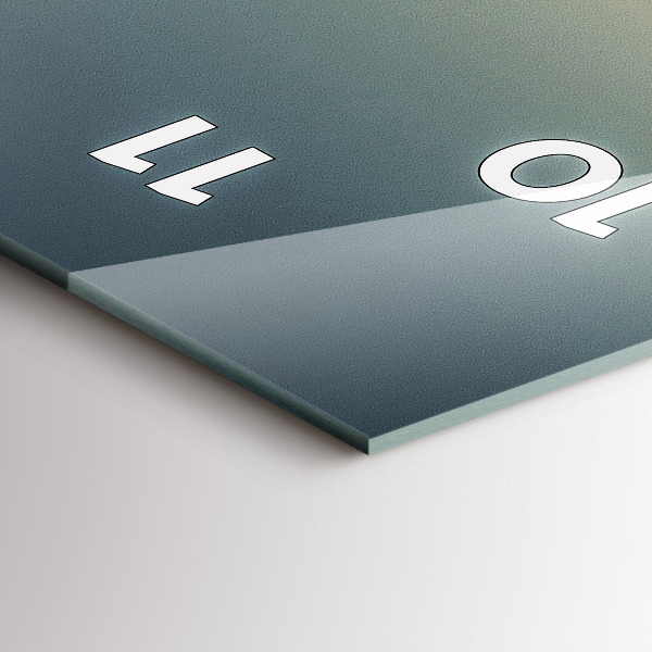 Ceas vertical de perete din sticlă Munții Bieszczady