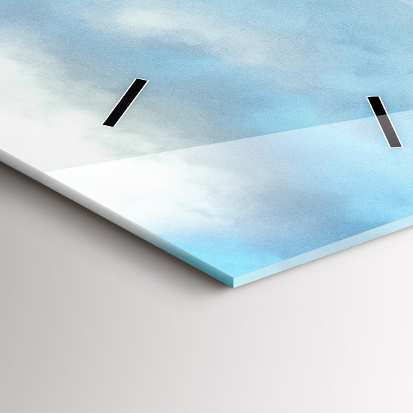 Ceas vertical de perete din sticlă Peisaj montan