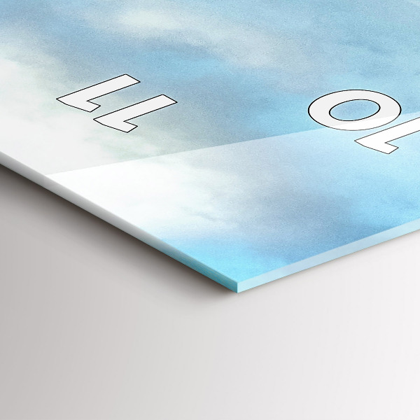 Ceas vertical de perete din sticlă Peisaj montan